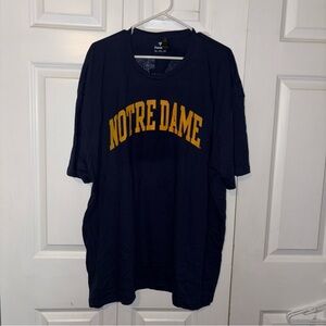 Navy and Gold Notre Dame Short Sleeve Tee 3 XL